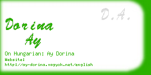 dorina ay business card